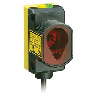 Banner Diffuse Photoelectric Sensor Block Sensor, 400 mm Detection Range, NPN/PNP Output, Laser Light Source, IP67 