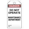 Panduit Lockout Tag 76.2mm x 76.2mm Semi-Rigid Vinyl 5 Per Pack PVT-44