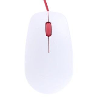 Raspberry Pi Official Three-Button Optical Mouse USB Type A Connector White Red SC0165