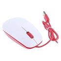 Raspberry Pi Official Three-Button Optical Mouse USB Type A Connector White Red SC0165