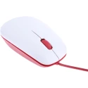 Raspberry Pi Official Three-Button Optical Mouse USB Type A Connector White Red SC0165