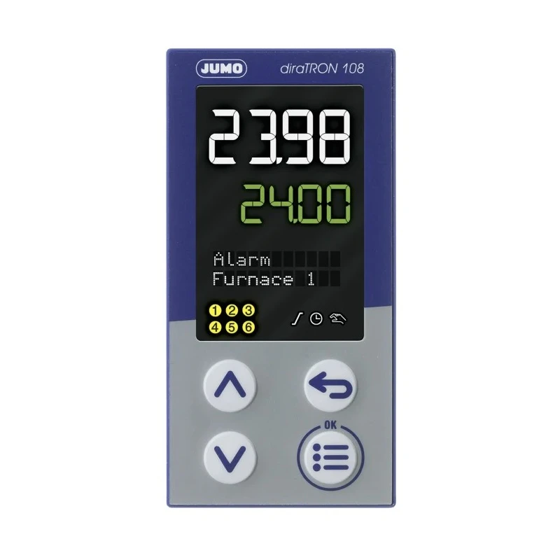 Jumo diraTRON Panel Mount PID Temperature Controller 3 Input, 3 Output 2 Relay 240V ac/dc 702112/8-0000-25/000