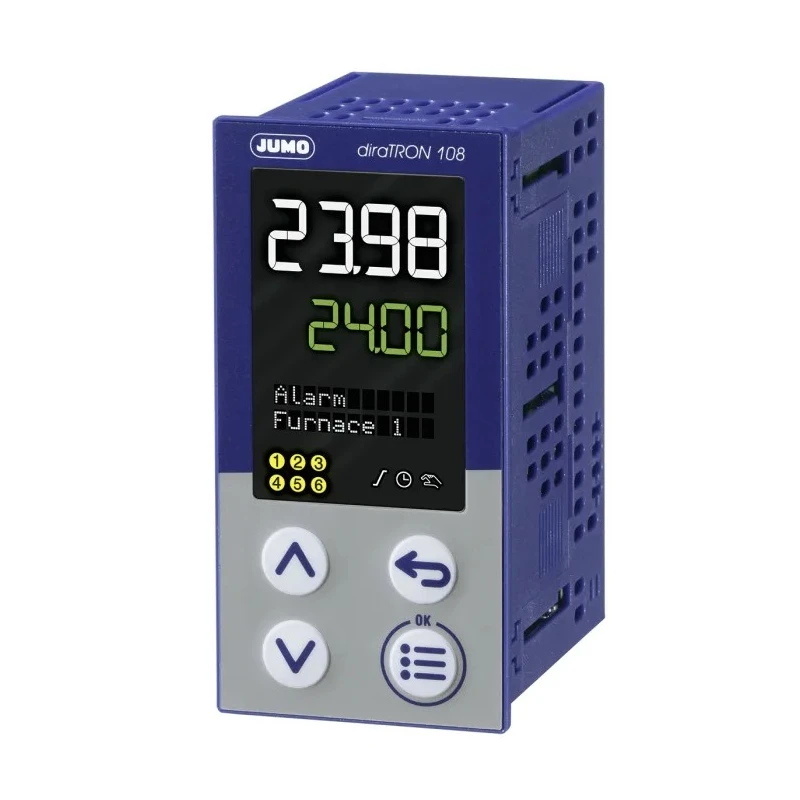Jumo diraTRON Panel Mount PID Temperature Controller 3 Input, 3 Output 2 Relay 240V ac/dc 702112/8-0000-25/000