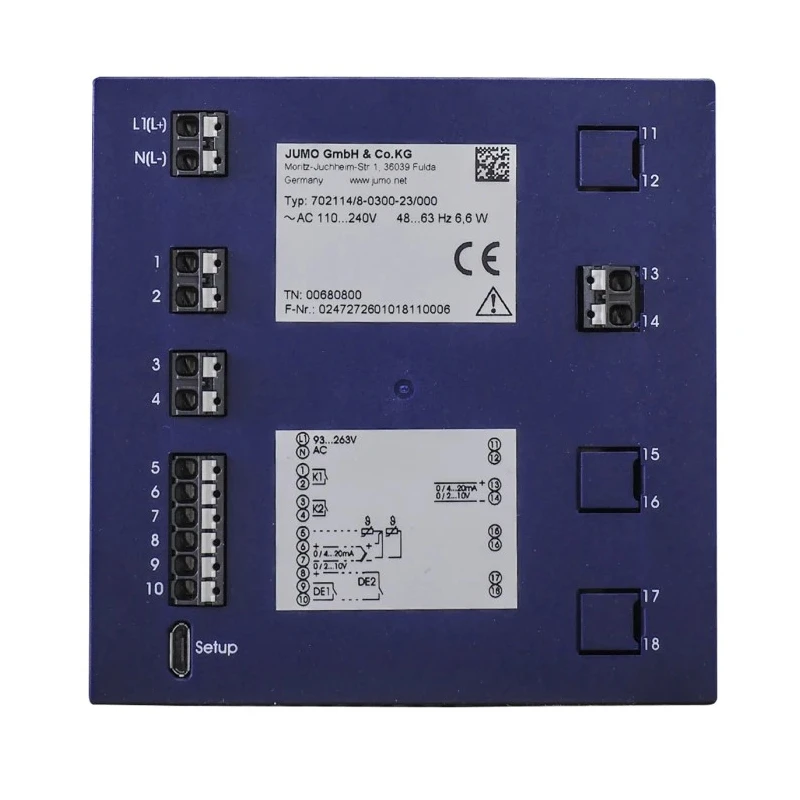Jumo diraTRON Panel Mount PID Temperature Controller 3 Input 3 Output 2 Relay 240V AC 702114/8-0000-23/000