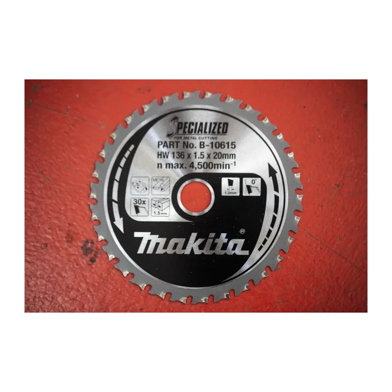 Makita Circular Saw Blade 136mm Diameter 30 Teeth Alternate Top Bevel Steel B-33526