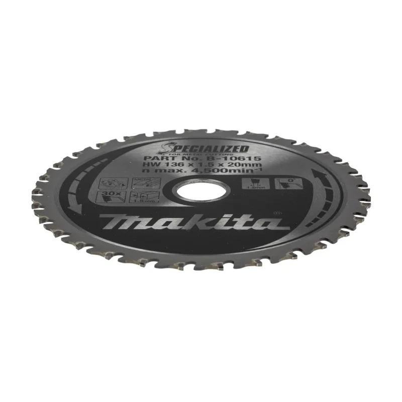 Makita Circular Saw Blade 136mm Diameter 30 Teeth Alternate Top Bevel Steel B-33526