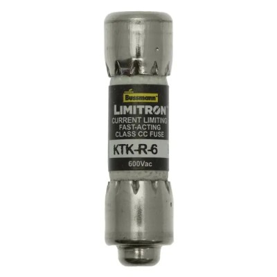Eaton 6A Fast Acting Melamine Cartridge Fuse 10 x 38 mm 600V AC KTK-R-6