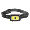 Ansmann LED Head Torch 185 lm Luminosity IP44 Splash Resistant Black ABS Housing 3x AAA Batteries 1600-0198