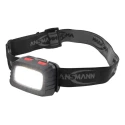 Ansmann LED Head Torch 185 lm Luminosity IP44 Splash Resistant Black ABS Housing 3x AAA Batteries 1600-0198