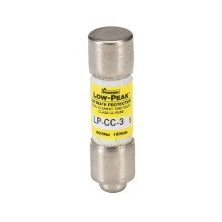 Eaton 3A T Melamine Cartridge Fuse, 10 x 38 mm, 600V AC, Time Delay, Class CC LP-CC-3