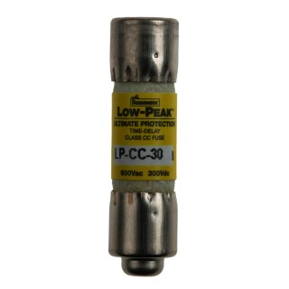 Eaton 30A Time Delay Melamine Cartridge Fuse, 10 x 38 mm, 600V AC, Class CC LP-CC-30