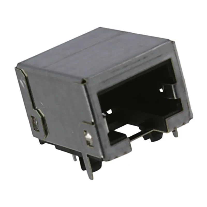 Molex 85505 Series Cat5 Cat5e Shielded Right Angle 2 Port 8 Way Female RJ45 Connector Through Hole RJ45