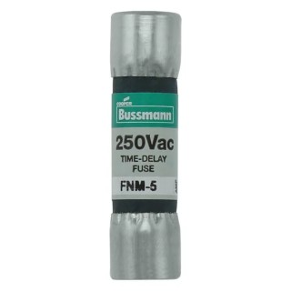 Eaton 5A Time Delay Melamine Cartridge Fuse 10 x 38 mm 250V AC FNM-5