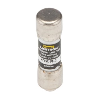Eaton Cartridge Fuse 1A Current Rating Fast Acting Melamine Body 10 x 38 mm 600V AC KTK-R-1