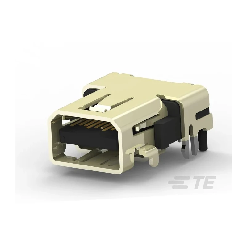 TE Connectivity 11 x 6.4 mm 20 Way Right Angle Female HDMI Connector 40V ac 2129320-3