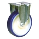 LAG Fixed Castor, 450 kg Load Capacity, 200 mm Polyurethane Wheel, Polyamide 6 Hub, Ball Bearing 36127