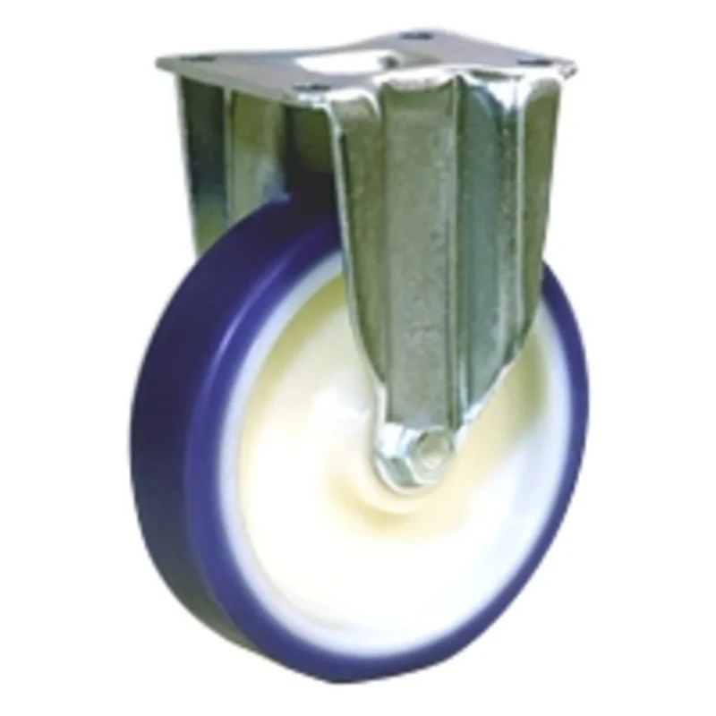 LAG Fixed Castor, 450 kg Load Capacity, 200 mm Polyurethane Wheel, Polyamide 6 Hub, Ball Bearing 36127
