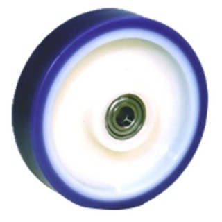 LAG Blue, White Polyurethane Trolley Wheel 300 kg Load Capacity 125 mm Diameter Model 35016