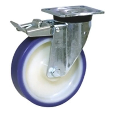 LAG Braked Swivel Castor 250 kg Capacity 100 mm Wheel Polyurethane 36006FR