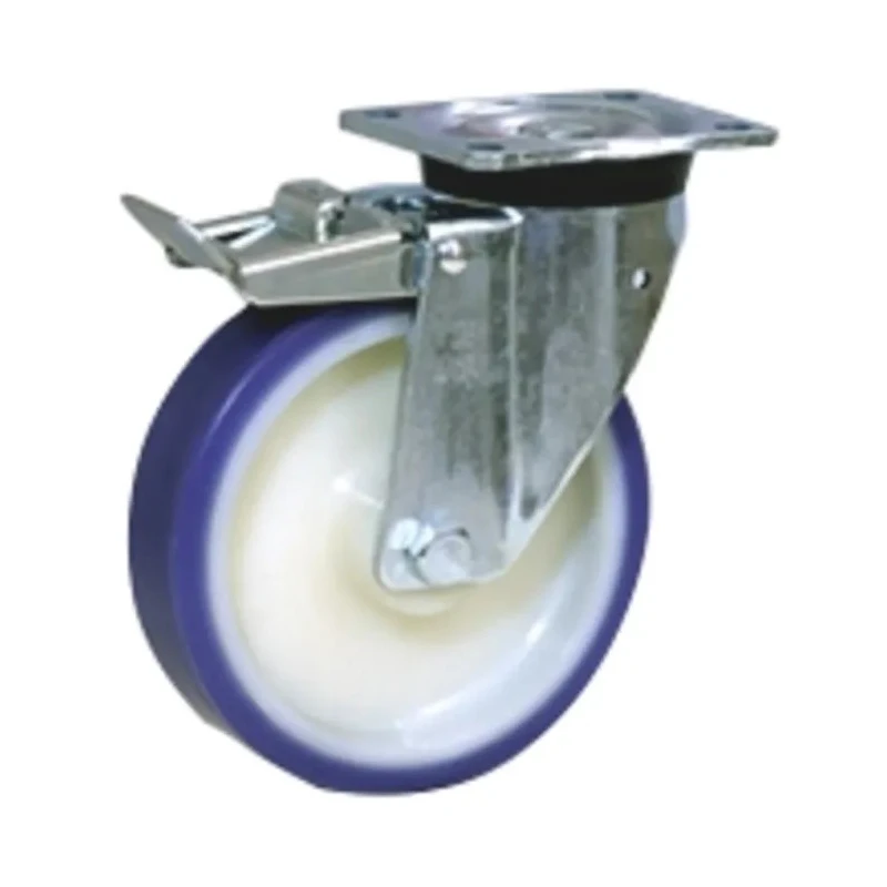 LAG Braked Swivel Castor with 300 kg Load Capacity, 150 mm Polyurethane Wheel, 194 mm Height 36021FR