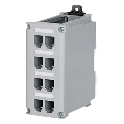 Panduit DIN Rail Mount Copper Patch Panel 8-Port Cat5 CDPP8RG