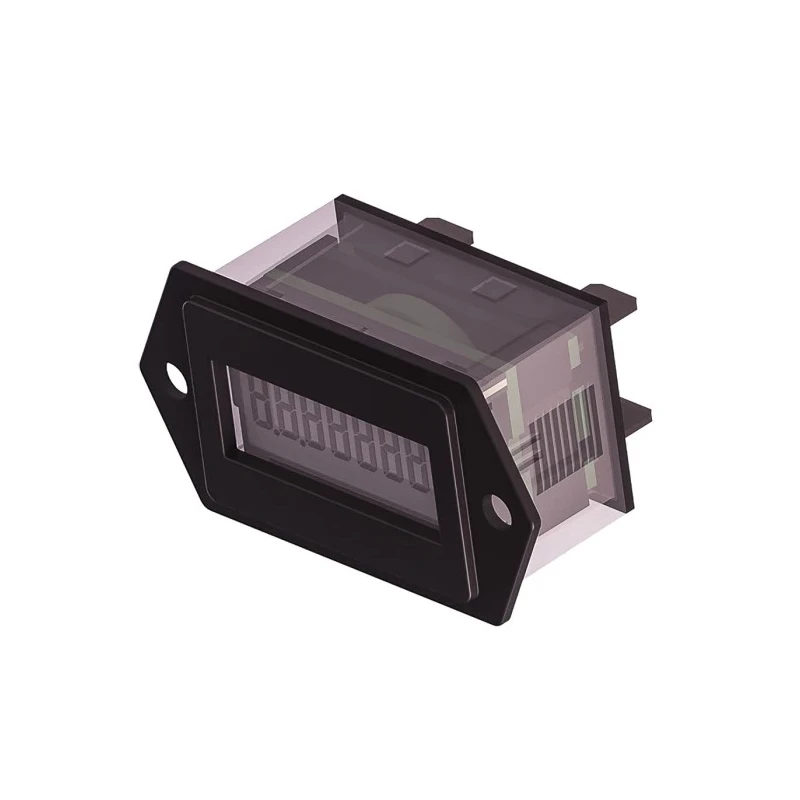 Trumeter 8 Digit LCD Panel Mount Hour Meter 300V DC, Remote Reset 3410-0010
