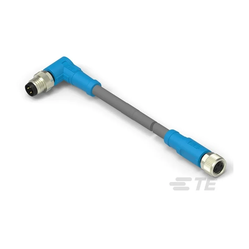 TE Connectivity Male/Female 3 Way Right Angle to 3 Way Straight Sensor Actuator Cable 500 mm T4062223003-001