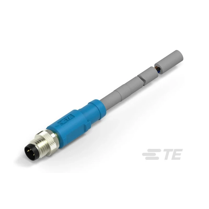 TE Connectivity Sensor Actuator Cable 5 m, Polyurethane Jacket, Black, 60V, IP67, Coding A T4061120003-005