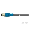 TE Connectivity Male 5 Way Straight to 5 Way Sensor Actuator Cable, Grey Polyvinyl Chloride Jacket, 3m Length T4161120005-004
