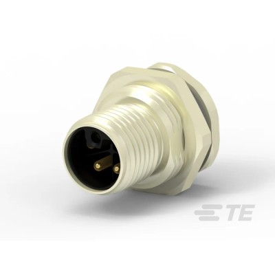 TE Connectivity Circular Connector 4 Contacts Rear Mount M12 Plug Male IP67 Polymer Housing 63V 16A T4140L12051-000