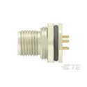 TE Connectivity Circular Connector 4 Contacts Rear Mount M12 Plug Male IP67 Polymer Housing 63V 16A T4140L12051-000