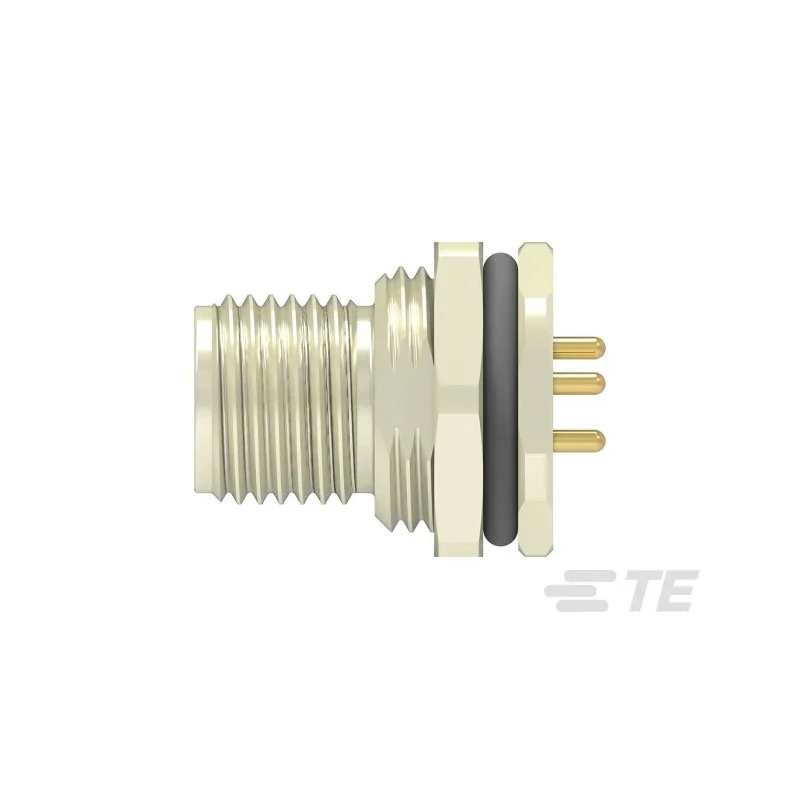 TE Connectivity Circular Connector 4 Contacts Rear Mount M12 Plug Male IP67 Polymer Housing 63V 16A T4140L12051-000