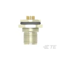 TE Connectivity Circular Connector 4 Contacts Rear Mount M12 Plug Male IP67 Polymer Housing 63V 16A T4140L12051-000