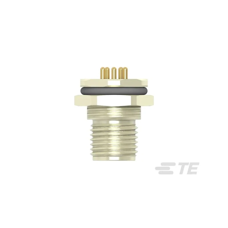 TE Connectivity Circular Connector 4 Contacts Rear Mount M12 Plug Male IP67 Polymer Housing 63V 16A T4140L12051-000