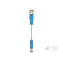 TE Connectivity Sensor Actuator Cable 3 Contacts Male to Female Straight Connectors 5000mm 60V IP67 T4052127003-005