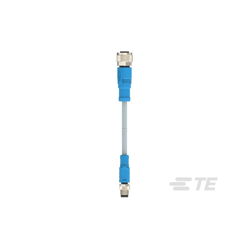 TE Connectivity Sensor Actuator Cable 3 Contacts Male to Female Straight Connectors 5000mm 60V IP67 T4052127003-005