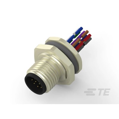 TE Connectivity Circular Connector Plug 12 Contacts Rear Mount M12 Series IP67 Nylon Housing T4171030012-001