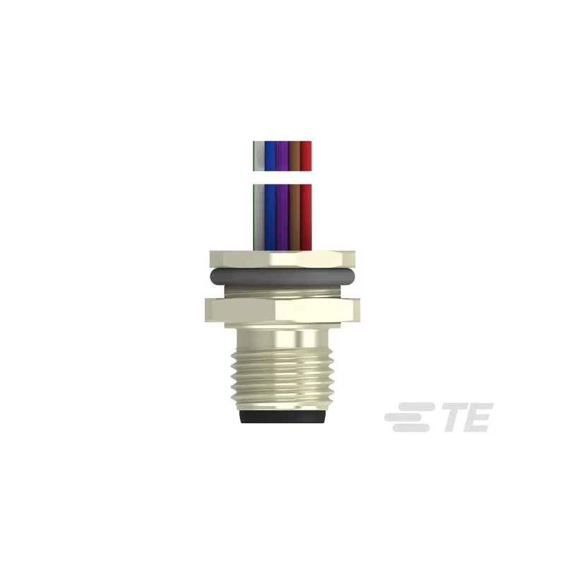 TE Connectivity Circular Connector Plug 12 Contacts Rear Mount M12 Series IP67 Nylon Housing T4171030012-001