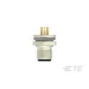 TE Connectivity Industrial Circular Connector 8 Contacts Front Mount Plug Male Nylon IP67 30V 2A Solder T4132012081-000