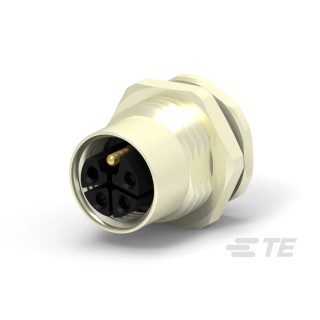 TE Connectivity Circular Connector 3 Contacts Rear Mount M12 Socket Female IP67 Polymer Housing T4141L12041-000