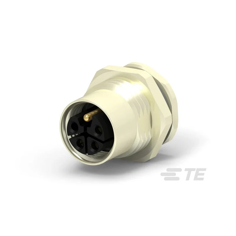 TE Connectivity Circular Connector 3 Contacts Rear Mount M12 Socket Female IP67 Polymer Housing T4141L12041-000