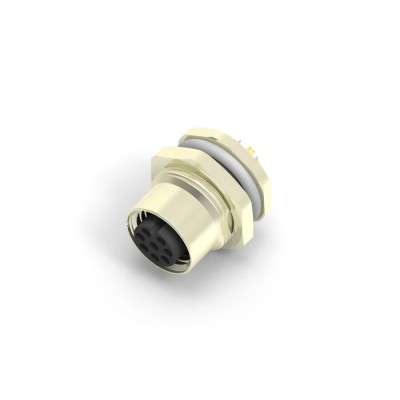 TE Connectivity Circular Connector, 8 Contacts, Rear Mount M12 Socket Female, Nylon Housing, IP67 Rated T4131012081-000