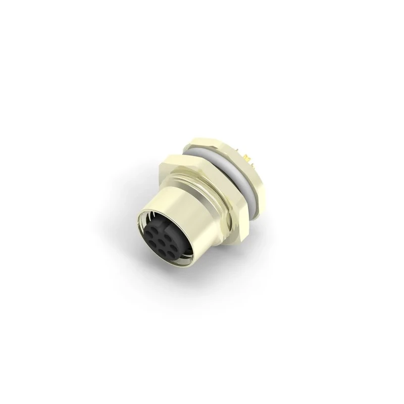 TE Connectivity Circular Connector, 8 Contacts, Rear Mount M12 Socket Female, Nylon Housing, IP67 Rated T4131012081-000