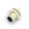 TE Connectivity Industrial Circular Connector, 12 Contacts, Rear Mount, M12 Size, Plug Male, IP67, Angled T4130012121-000