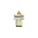 TE Connectivity Industrial Circular Connector, 12 Contacts, Rear Mount, M12 Size, Plug Male, IP67, Angled T4130012121-000