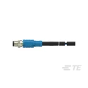 TE Connectivity Sensor Actuator Cable Male 4 way M8, Straight to 4 way Unterminated, 3 m T4061110004-004