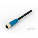 TE Connectivity Female 8 Way M12 to 8 Way Sensor Actuator Cable 30V Nylon Jacket 500mm T4151310008-001
