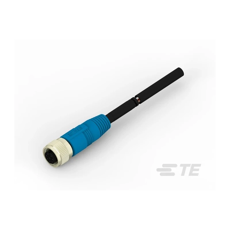 TE Connectivity Female 8 Way M12 to 8 Way Sensor Actuator Cable 30V Nylon Jacket 500mm T4151310008-001
