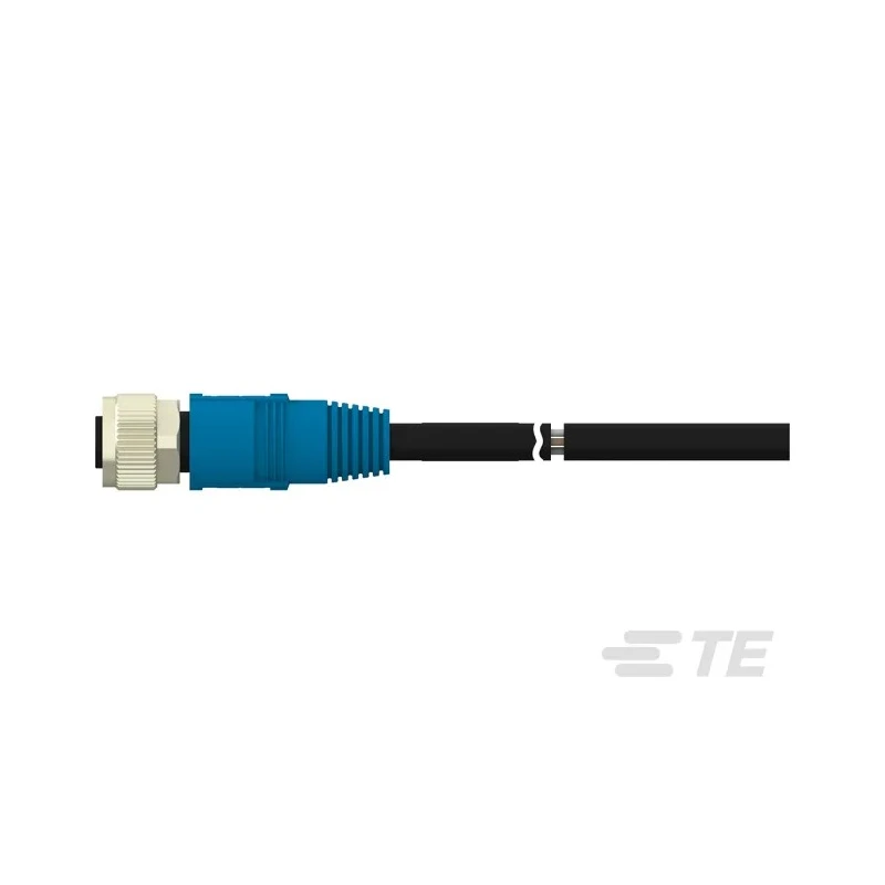 TE Connectivity Female 8 Way M12 to 8 Way Sensor Actuator Cable 30V Nylon Jacket 500mm T4151310008-001