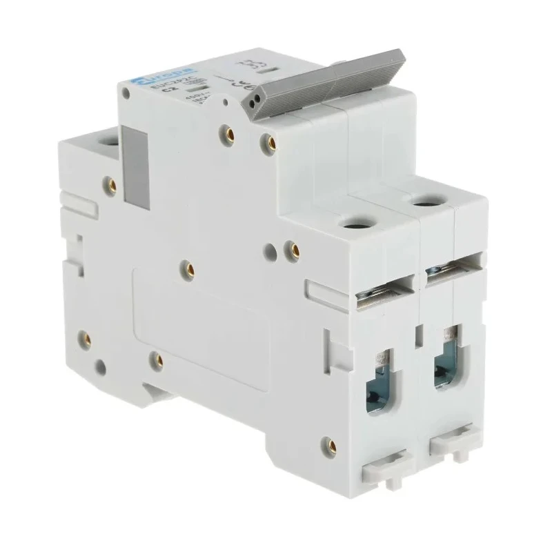Europa Miniature Circuit Breaker, 2-Pole, 2A Current Rating, Type C Tripping, 400V AC Voltage, 10kA Breaking Capacity EUC2P